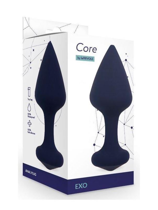 Темно-синяя анальная пробка Exo M (8,5 см)