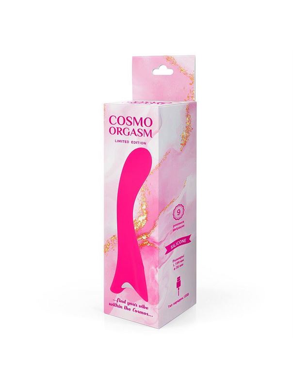 Розовый вибратор для G-стимуляции с 9 режимами вибрации (19,9 см)