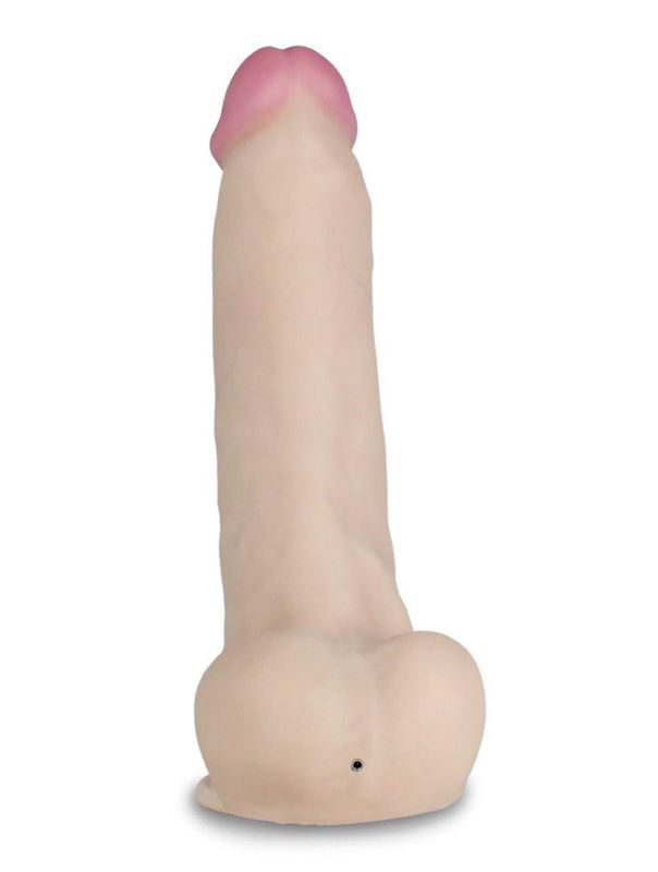 Телесный перезаряжаемый вибратор реалистик из неоскин (22,5 см)