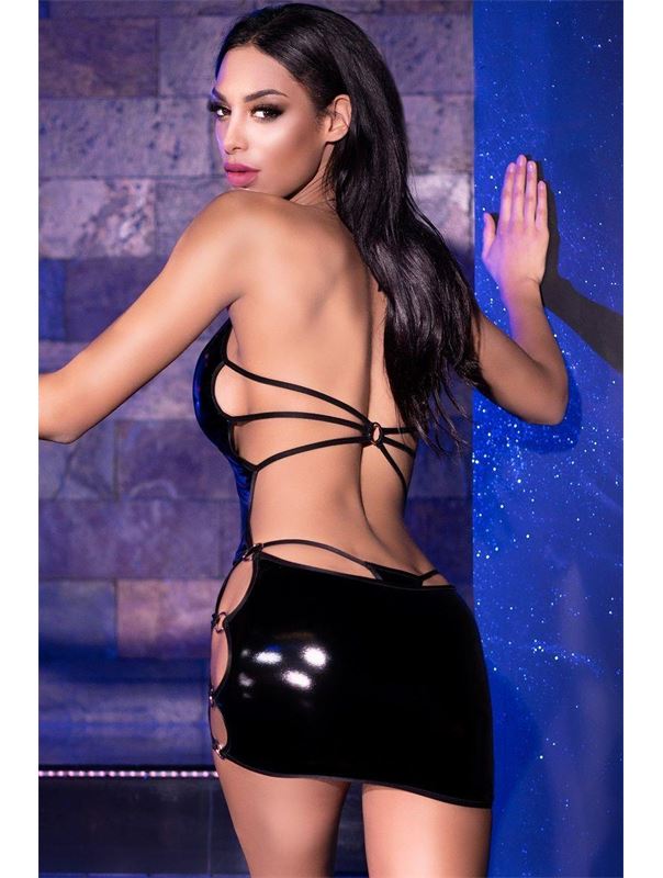 Мини платье с колечками