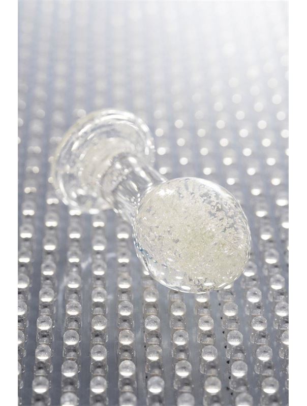 Прозрачная, светящаяся в темноте анальная пробка (6,5 см)