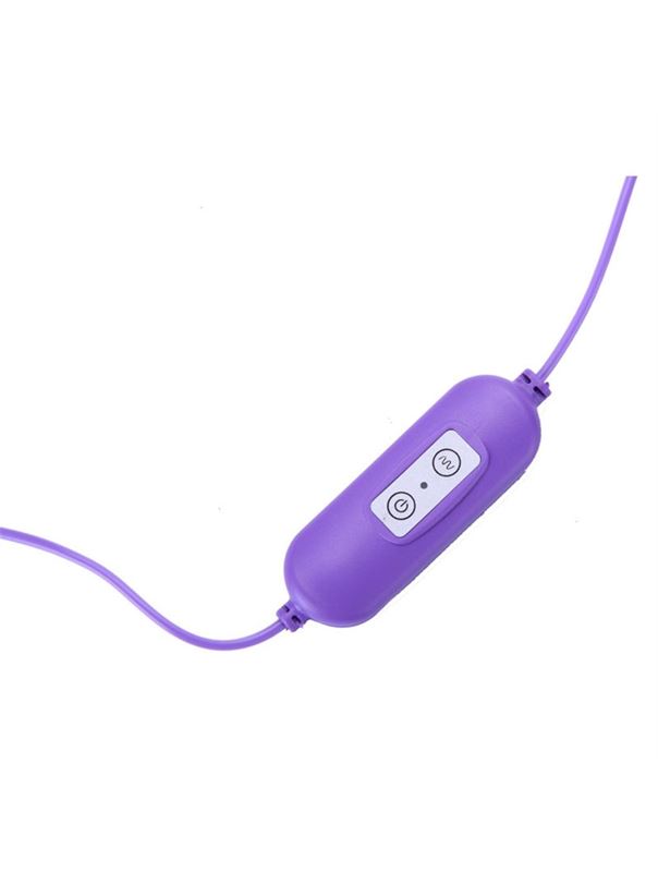 Фиолетовые гладкие виброяйца, работающие от USB