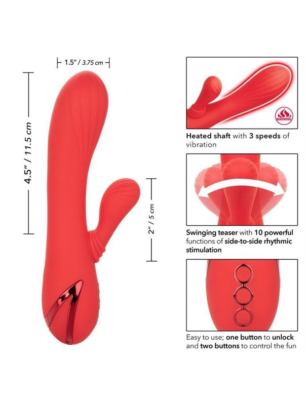 Красный вибромассажер кролик Palisades Passion
