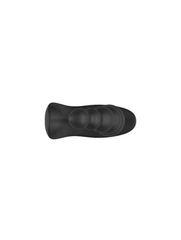 Черная анальная виброёлочка Anal Bead Vibrator с пультом ДУ