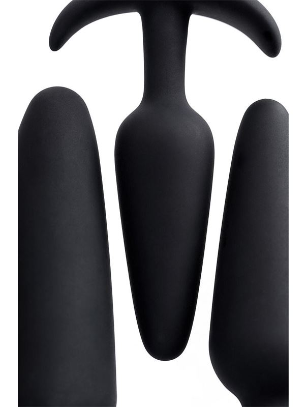 Набор из 3 черных анальных втулок Eridani