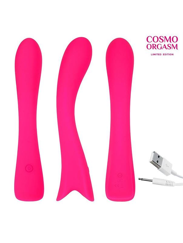 Розовый вибратор для G-стимуляции с 9 режимами вибрации (19,9 см)