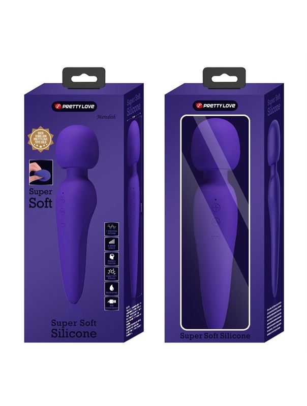 Фиолетовый wand-вибратор Meredith