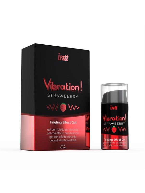 Жидкий интимный гель с эффектом вибрации Vibration! Strawberry (15 мл)