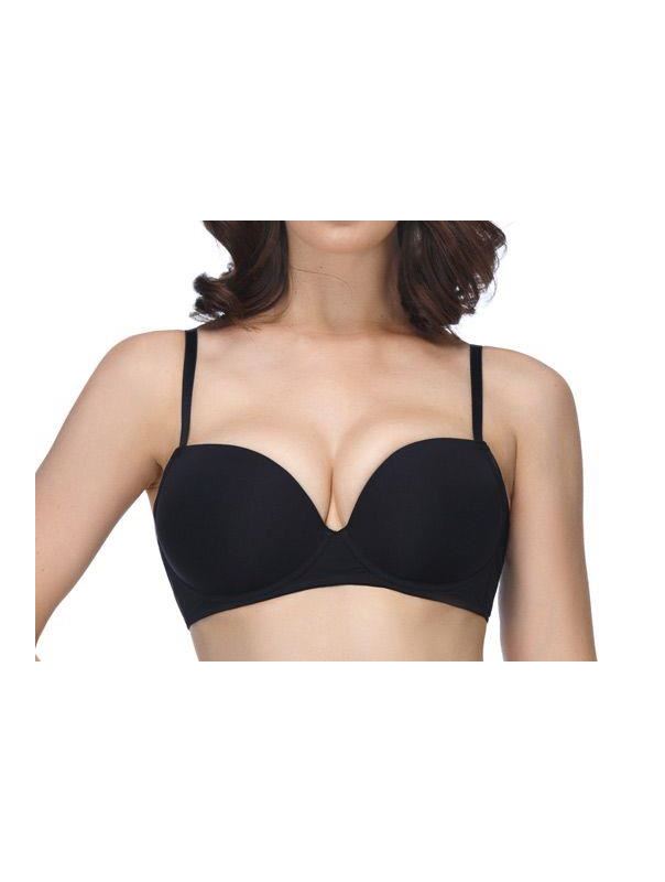 Бюстгальтер-балконет из микрофибры и сетки