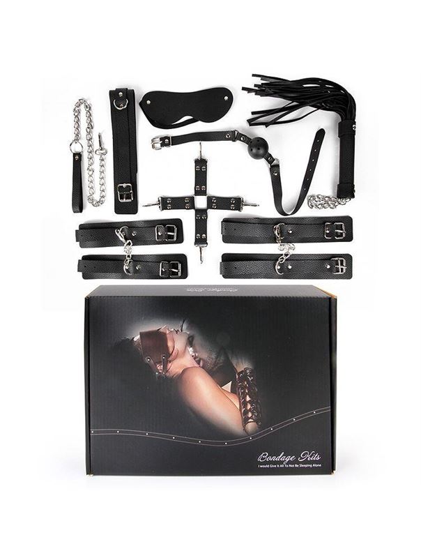 Большой черный набор БДСМ аксессуаров