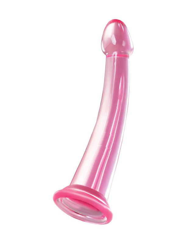 Розовый нереалистичный фаллоимитатор Jelly Dildo size L (20 см)