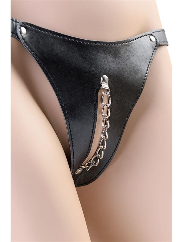 Черное БДСМ бикини TOYFA Theatre с металлическим декором