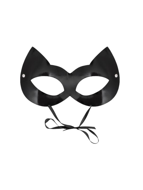 Оригинальная лаковая черная маска - Кошка