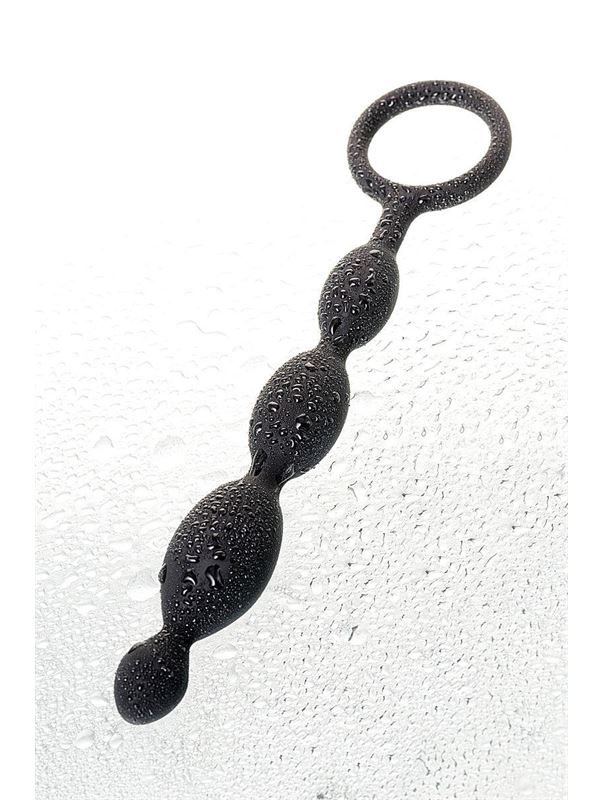 Анальная цепочка черного цвета A-toys Anal Beads S-Size (19,5 см)
