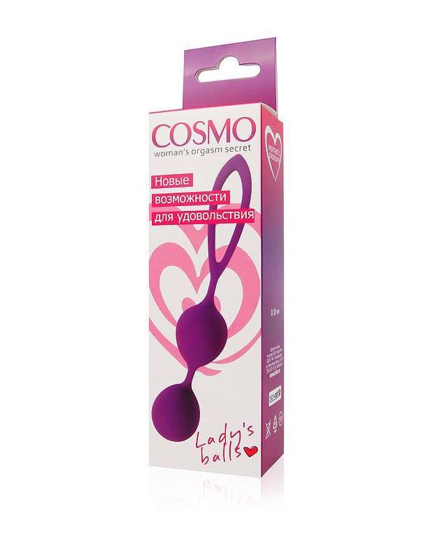 Фиолетовые двойные вагинальные шарики Cosmo Lady's Balls