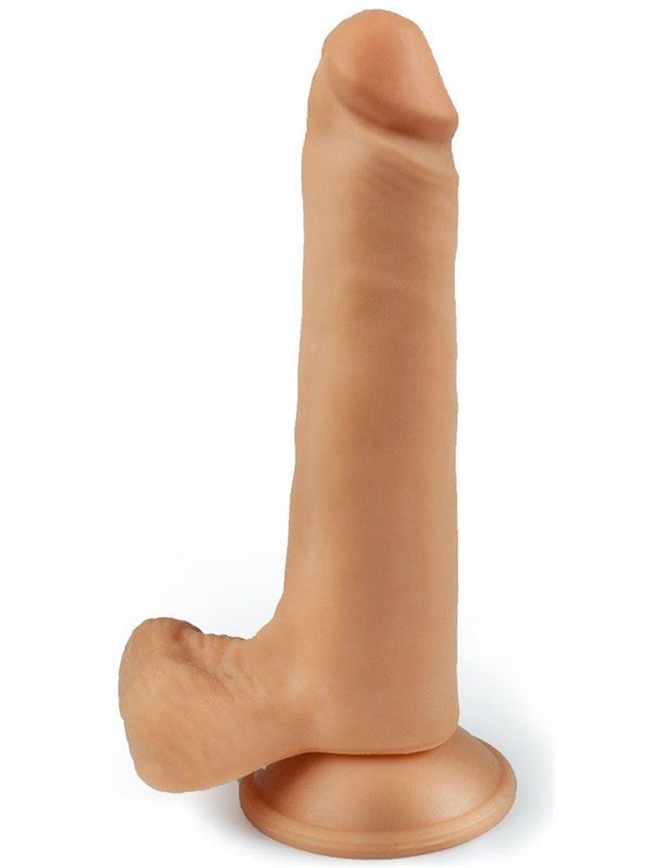 Телесный фаллоимитатор реалистик на присоске (16,5 см)