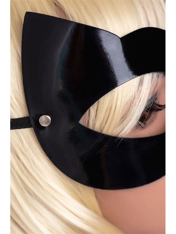 Оригинальная лаковая черная маска - Кошка