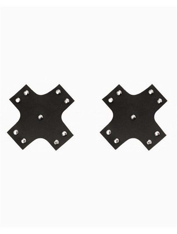 Черный пэстисы-кресты с заклепками