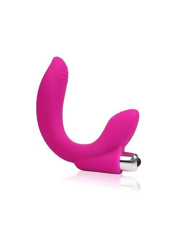 Розовый U-образный вибромассажер Сosmo Lady's Dream (19 см)