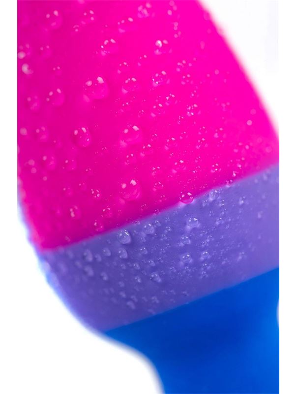 Сине-розовая анальная пробка Reed (10 см)