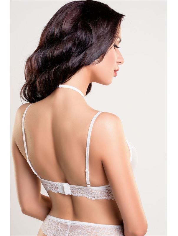 Удлиненный бралетт со вставками кружева