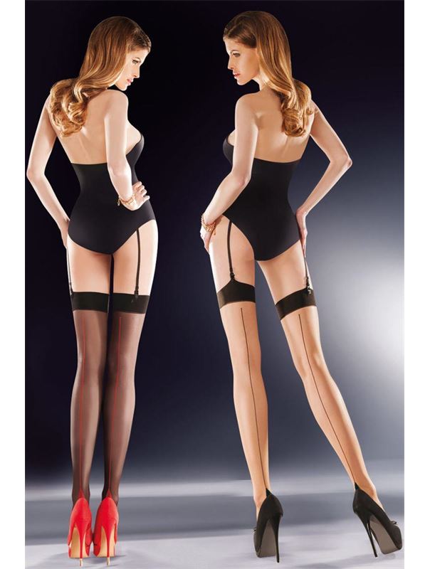 Чулки Lido с контрастной стрелкой