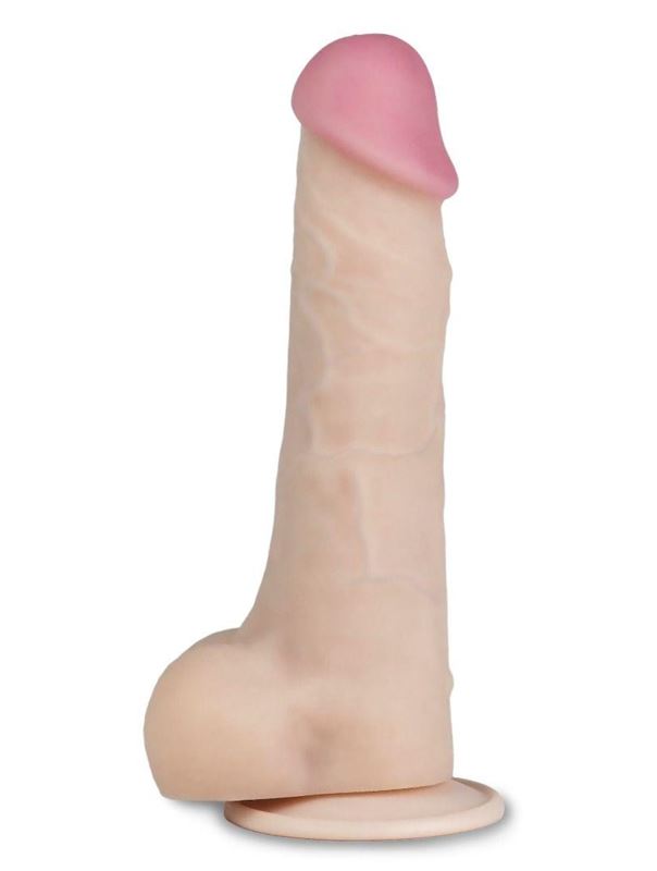 Телесный перезаряжаемый вибратор реалистик из неоскин (21,5 см)