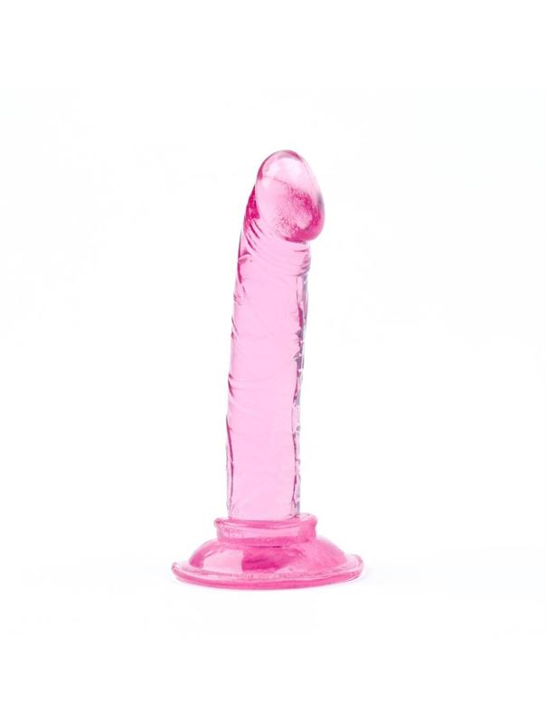 Розовый анальный фаллоимитатор на присоске (12 см)