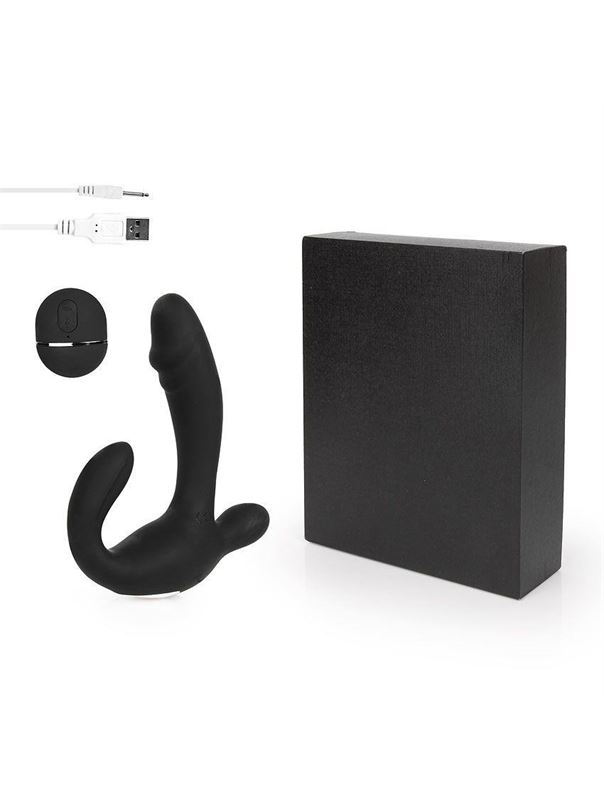 Черный вибромассажер с 10 режимами вибрации