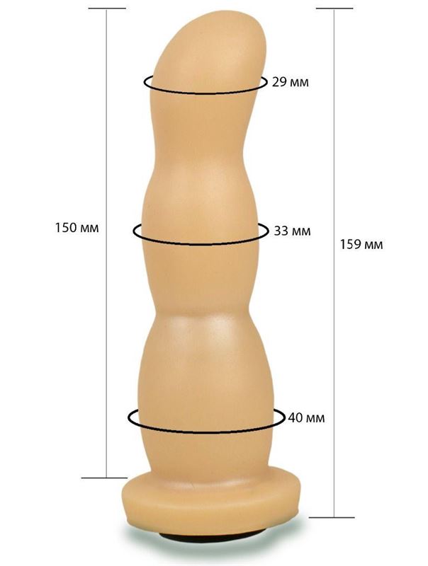 Телесная рельефная насадка Harness (15,9 см)