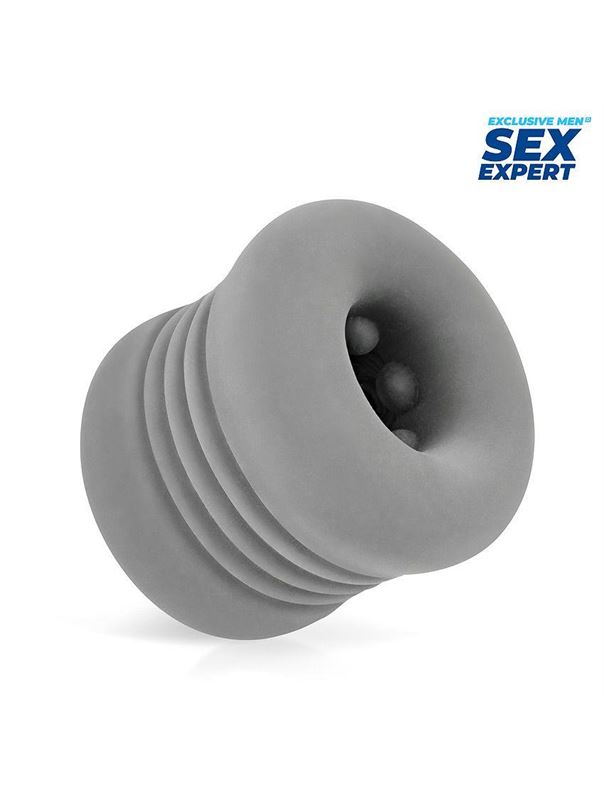 Серый эластичный мини-мастурбатор