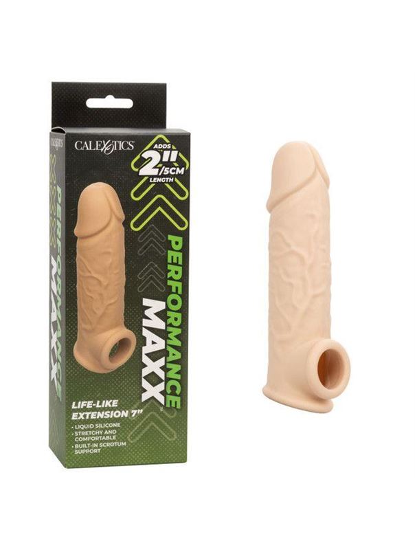 Телесная удлиняющая насадка на член Life-Like Extension 7” (17,75 см)