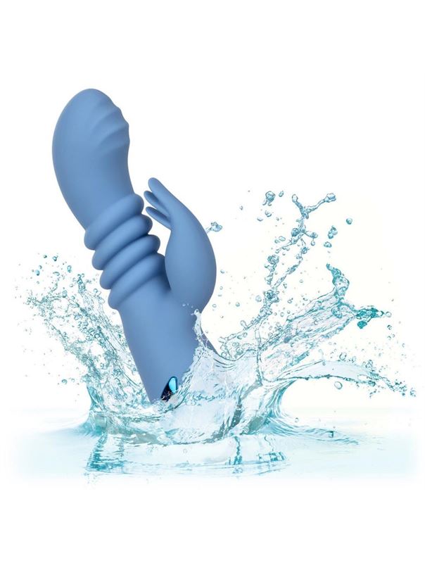 Голубой вибромассажер кролик Santa Cruz Coaster