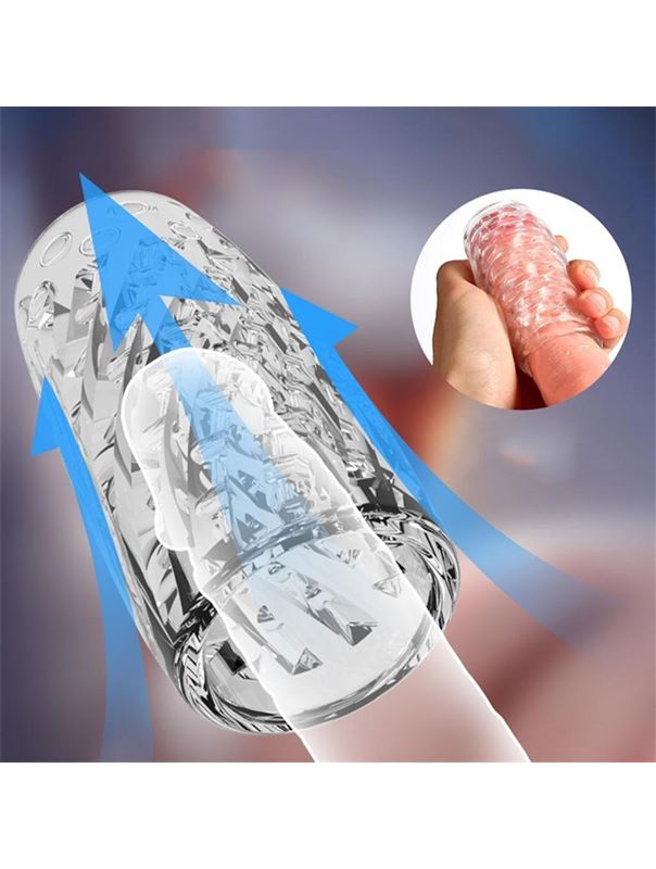 Прозрачный сквозной мастурбатор Yoni