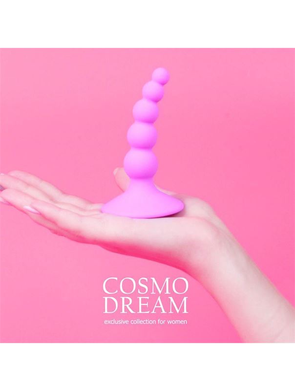 Розовая анальная втулка елочка (9,5 см)