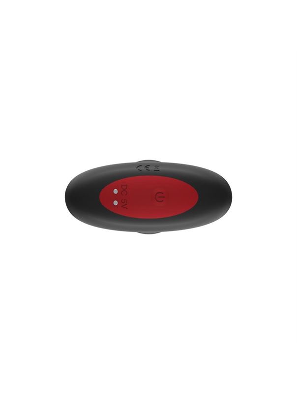 Черная анальная вибропробка Anal Vibrator с пультом ДУ (13,5 см)