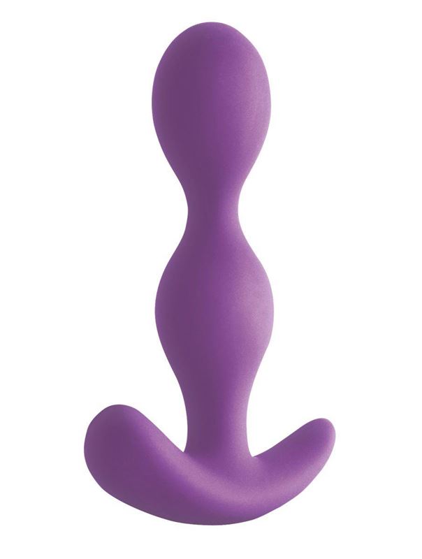 Фиолетовая силиконовая анальная пробка-елочка Firefly - Ace II Plug ( 10,2 см)