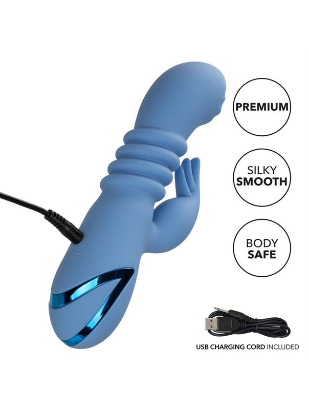 Голубой вибромассажер кролик Santa Cruz Coaster