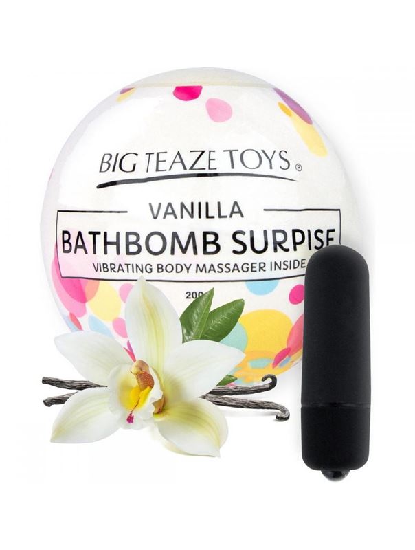 Бомбочка для ванны Bath Bomb Surprise Vanilla + вибропуля