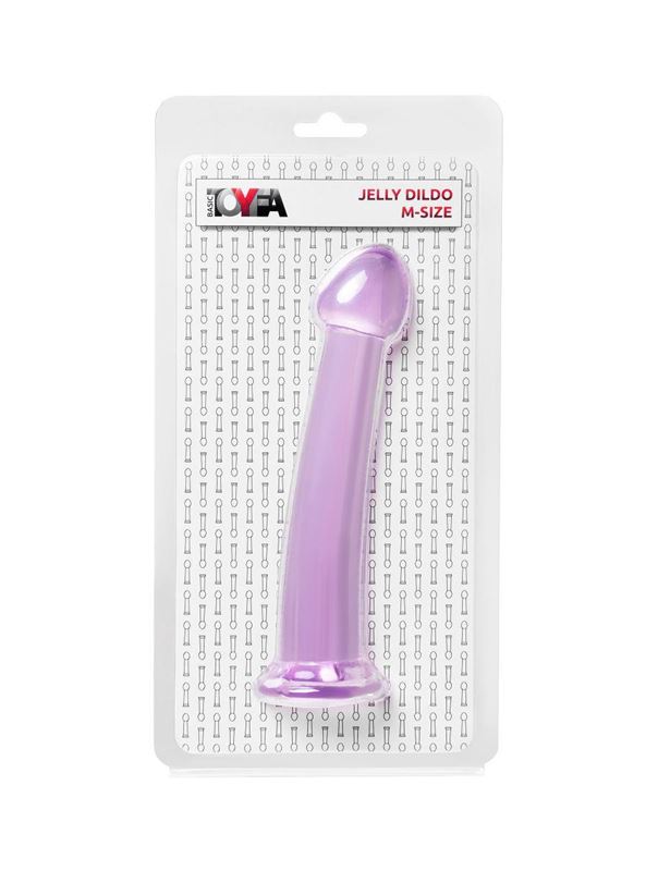 Фиолетовый фаллоимитатор Jelly Dildo M (18 см)