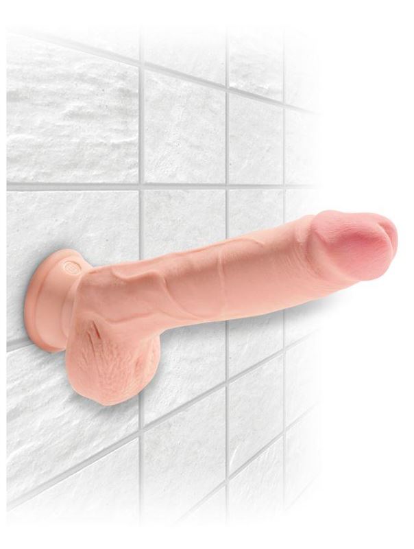 Телесный фаллоимитатор на присоске 9" Triple Density Cock with Balls (24,1 см)