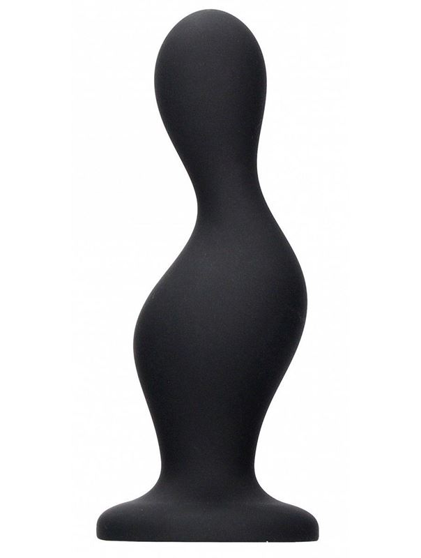 Черная анальная пробка Wave Butt Plug (11,3 см)