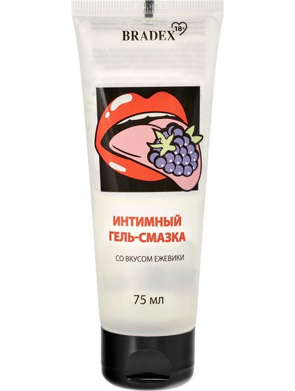 Интимный гель-смазка Bradex со вкусом ежевики (75 мл)