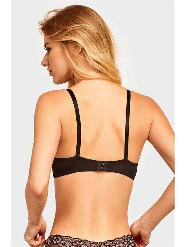 Бюстгальтер с формованными чашками, отделанными кружевом