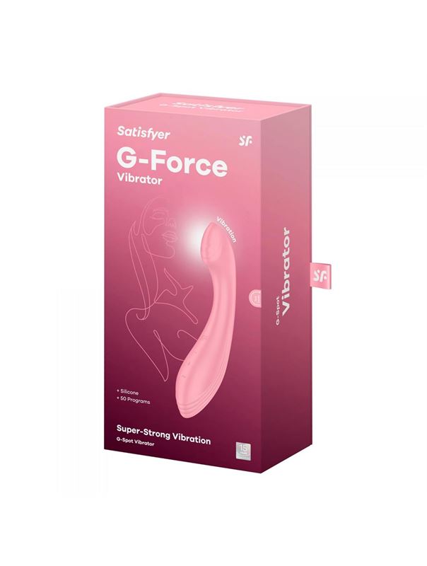 Розовый вибромассажер G-Force (19 см)