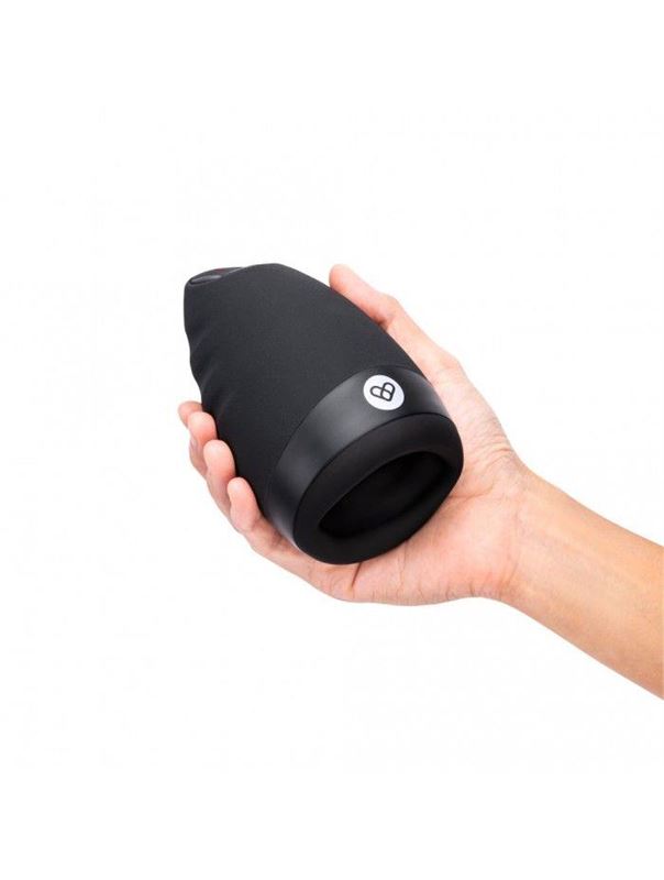 Черный мастурбатор для мужчин с подогревом и вибрацией