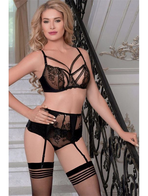 Пикантный бюстгальтер Leona 2 со стреп-лентами