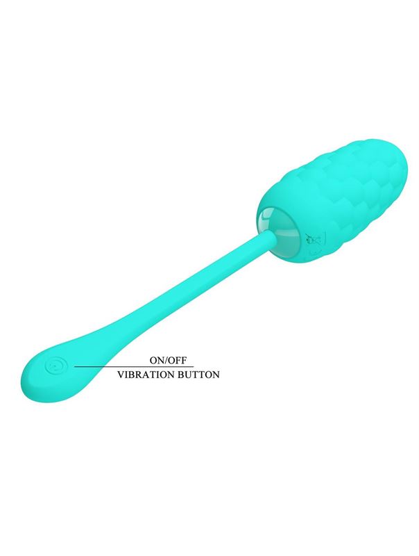 Бирюзовое перезаряжаемое виброяйцо Marina