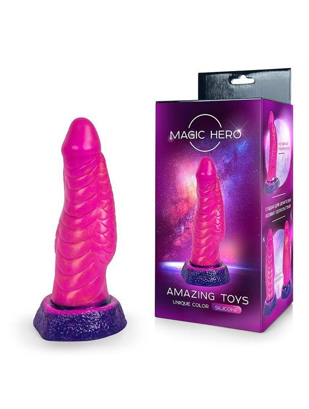 Розовый фантазийный фаллоимитатор (17,5 см)