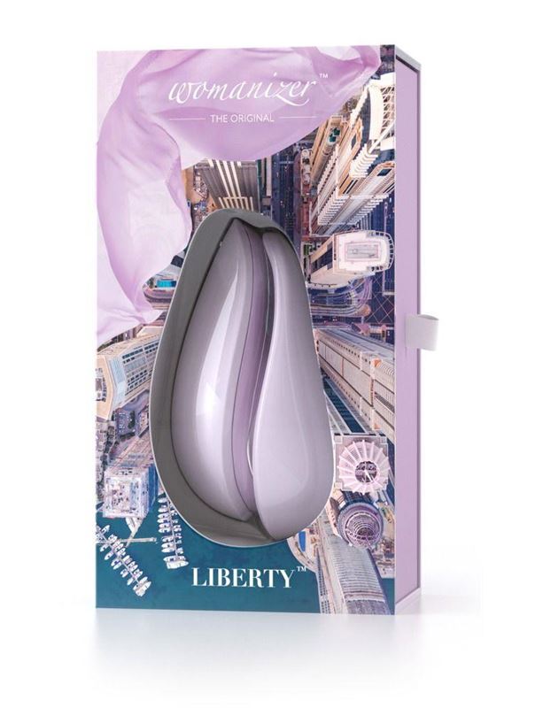 Сиреневый бесконтактный клиторальный стимулятор Womanizer Liberty